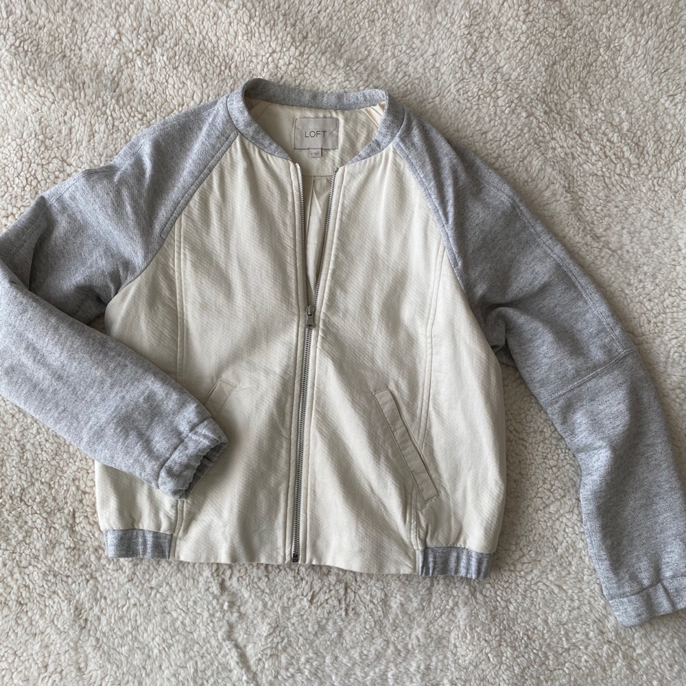 LOFT - Cream and grey jacket - Picture 2 of 11